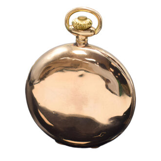 Swiss 14K pink gold full hunter lever pocket watch Circa 1904