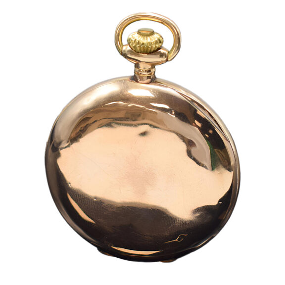 Swiss 14K pink gold full hunter lever pocket watch Circa 1904 Swiss 14K pink gold full hunter lever pocket watch Circa 1904