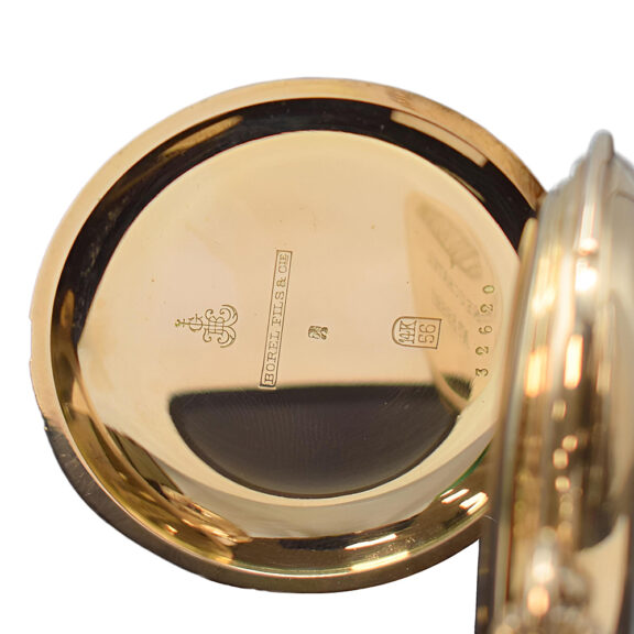 Swiss 14 carat gold minute repeating pocket watch Circa 1910 Swiss 14 carat gold minute repeating pocket watch Circa 1910