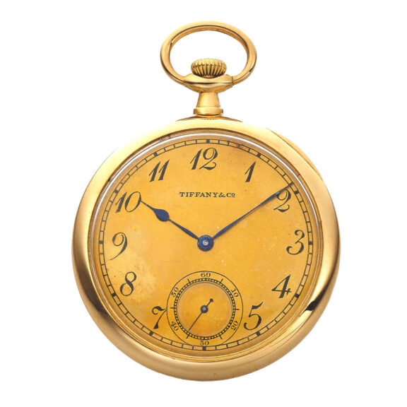 Swiss gold dress watch a monogram on the back Circa 1915