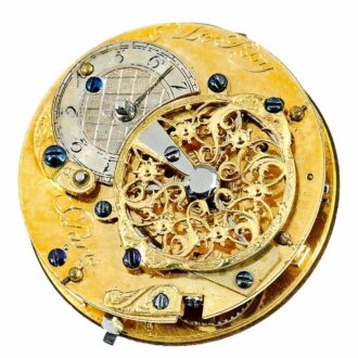 French exceptionally rare gold enamel pocket watch Circa 1750