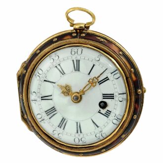 French exceptionally rare gold enamel pocket watch Circa 1750