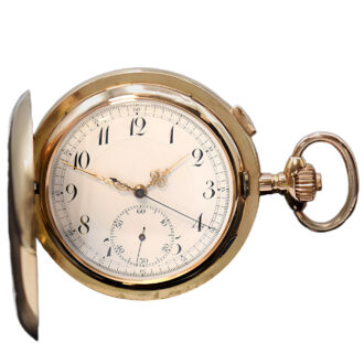 Swiss gold full hunter minute repeating chronograph Circa 1900