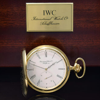 Swiss 18K yellow gold full hunter pocket watch Circa 1975