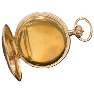 Swiss 14 carat pink gold full hunter pocket watch Circa 1895