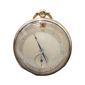 Swiss 18K gold pocket watch with digital hour display Circa 1830
