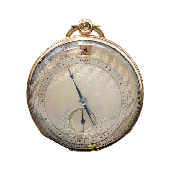 Swiss 18K gold pocket watch with digital hour display Circa 1830 Swiss 18K gold pocket watch with digital hour display Circa 1830