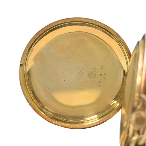 Swiss 14K yellow gold full hunter pocket watch Circa 1920 Swiss 14K yellow gold full hunter pocket watch Circa 1920