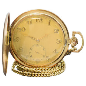 Swiss 14K yellow gold full hunter pocket watch Circa 1920