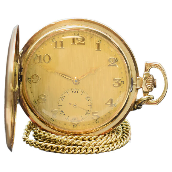 Swiss 14K yellow gold full hunter pocket watch Circa 1920 Swiss 14K yellow gold full hunter pocket watch Circa 1920
