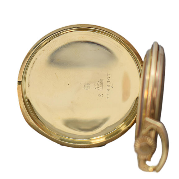 Swiss 14K yellow gold full hunter pocket watch Circa 1920 Swiss 14K yellow gold full hunter pocket watch Circa 1920