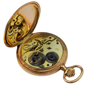 Swiss 14K yellow gold full hunter pocket watch Circa 1900