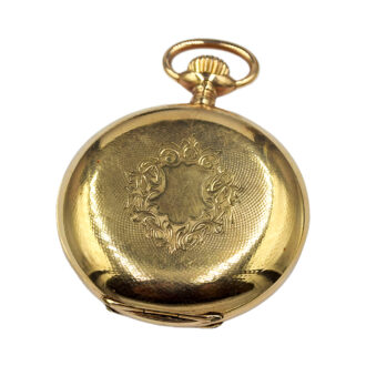 Swiss 14K yellow gold full hunter pocket watch Circa 1900