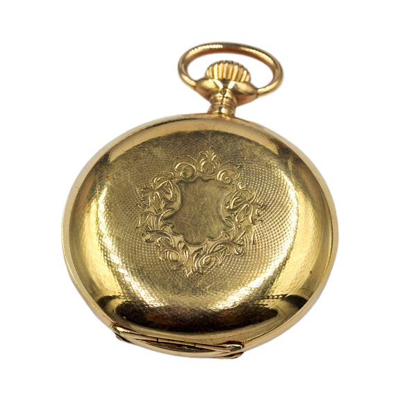 Swiss 14K yellow gold full hunter pocket watch Circa 1900 Swiss 14K yellow gold full hunter pocket watch Circa 1900