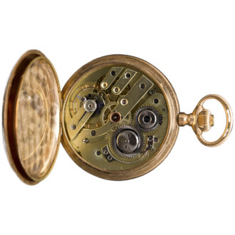 Swiss 14K yellow gold full hunter pocket watch Circa 1910