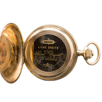 Swiss 14K yellow gold full hunter pocket watch Circa 1910