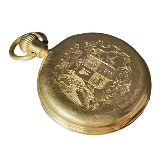 French 18K yellow gold open faced pocket watch Circa 1875 French 18K yellow gold open faced pocket watch Circa 1875