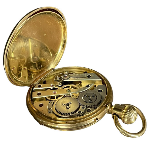 French 18K yellow gold open faced pocket watch Circa 1875 French 18K yellow gold open faced pocket watch Circa 1875