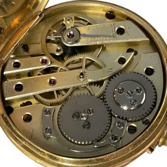 French 18K yellow gold open faced pocket watch Circa 1875