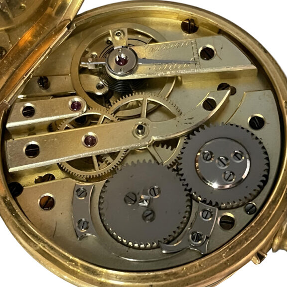 French 18K yellow gold open faced pocket watch Circa 1875 French 18K yellow gold open faced pocket watch Circa 1875