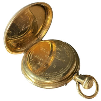 French 18K yellow gold open faced pocket watch Circa 1875