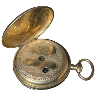 French 18K yellow gold open faced pocket watch Circa 1880