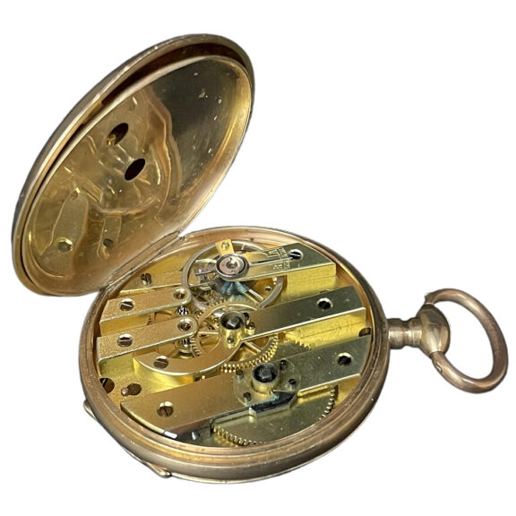 French 18K yellow gold open faced pocket watch Circa 1880 French 18K yellow gold open faced pocket watch Circa 1880