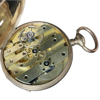 French 18K yellow gold open faced pocket watch Circa 1880