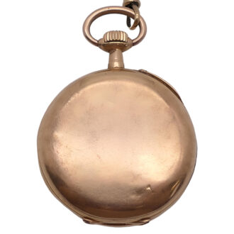 Swiss 18K gold open faced repeating pocket watch Circa 1900