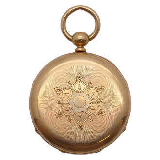 Swiss 18K yellow gold open faced pocket watch Circa 1860 Swiss 18K yellow gold open faced pocket watch Circa 1860