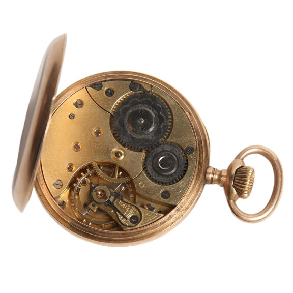 Swiss 18K yellow gold open faced pocket watch Circa 1900 Swiss 18K yellow gold open faced pocket watch Circa 1900