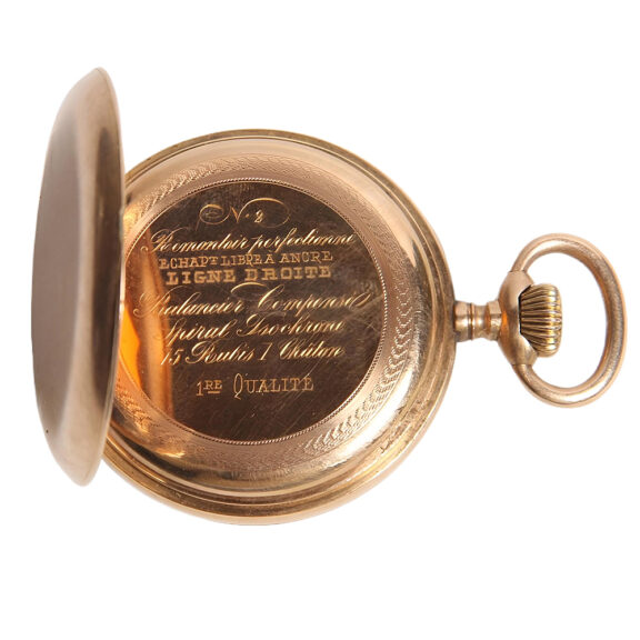 Swiss 18K yellow gold open faced pocket watch Circa 1900 Swiss 18K yellow gold open faced pocket watch Circa 1900