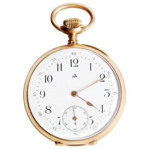 Swiss 18K yellow gold open faced pocket watch Circa 1900