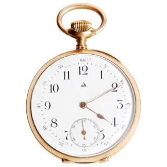 Swiss 18K yellow gold open faced pocket watch Circa 1900
