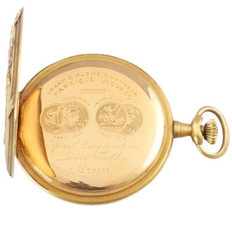 Swiss 18K yellow gold open faced pocket watch Circa 1910