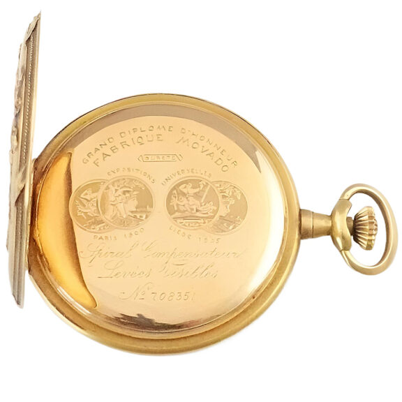 Swiss 18K yellow gold open faced pocket watch Circa 1910 Swiss 18K yellow gold open faced pocket watch Circa 1910