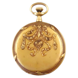 Swiss 18K yellow gold open faced pocket watch Circa 1910