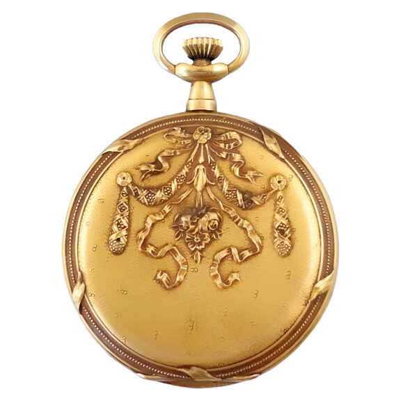 Swiss 18K yellow gold open faced pocket watch Circa 1910 Swiss 18K yellow gold open faced pocket watch Circa 1910
