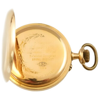 French 18K yellow gold open faced pocket watch Circa 1900