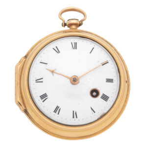 English 18K gold pair cased verge pocket watch Circa 1734