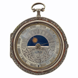 English silver watch with day and night indication Circa 1690
