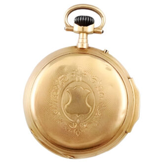 French 18K yellow gold open faced pocket watch Circa 1900