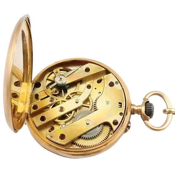French 18K yellow gold open faced pocket watch Circa 1890 French 18K yellow gold open faced pocket watch Circa 1890