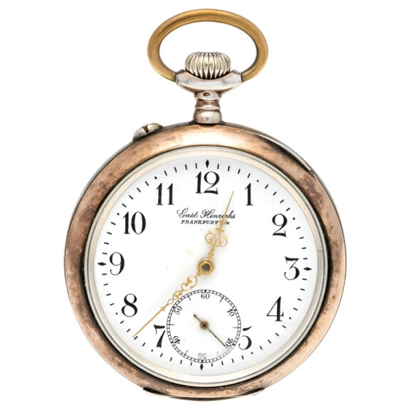 German silver partly gilt open faced pocket watch Circa 1913