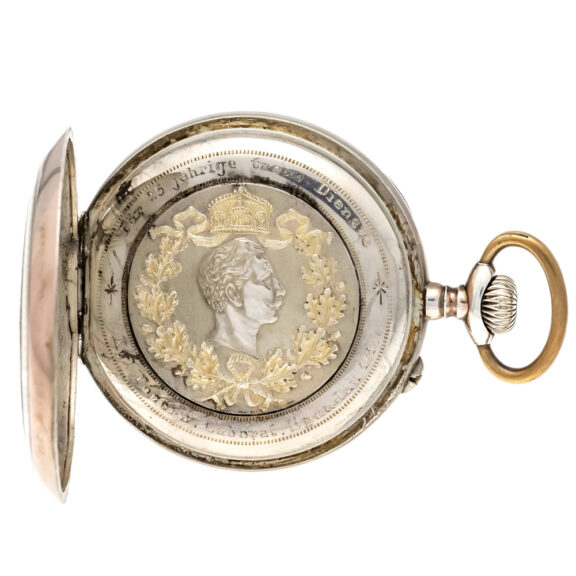 German silver partly gilt open faced pocket watch Circa 1913 German silver partly gilt open faced pocket watch Circa 1913