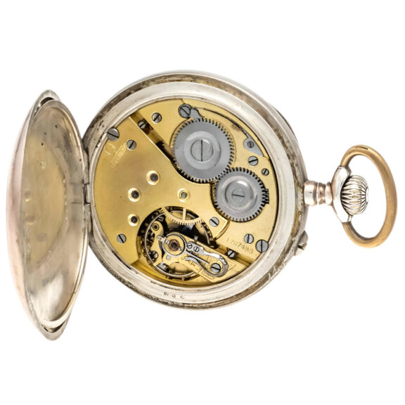 German silver partly gilt open faced pocket watch Circa 1913 German silver partly gilt open faced pocket watch Circa 1913