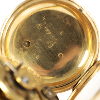 English 18K yellow gold open faced pocket watch Circa 1820