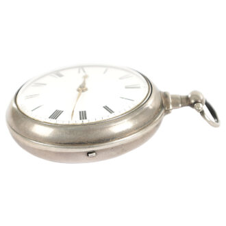 English silver watch with rare Debaufre escapement Circa 1800