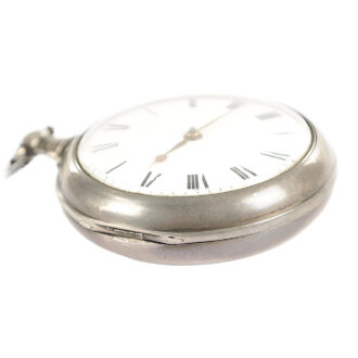 English silver watch with rare Debaufre escapement Circa 1800