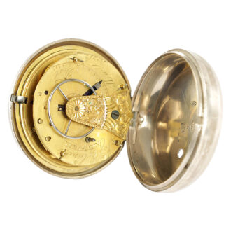 English silver watch with rare Debaufre escapement Circa 1800